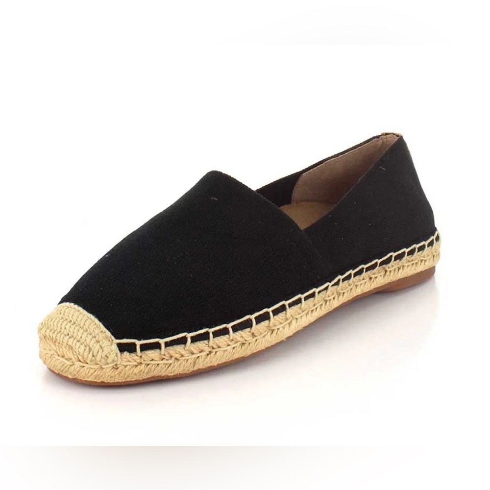 Vionic Valeri Black Espadrille Flats, Size 9